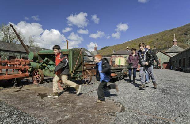 kids running about a farmyard